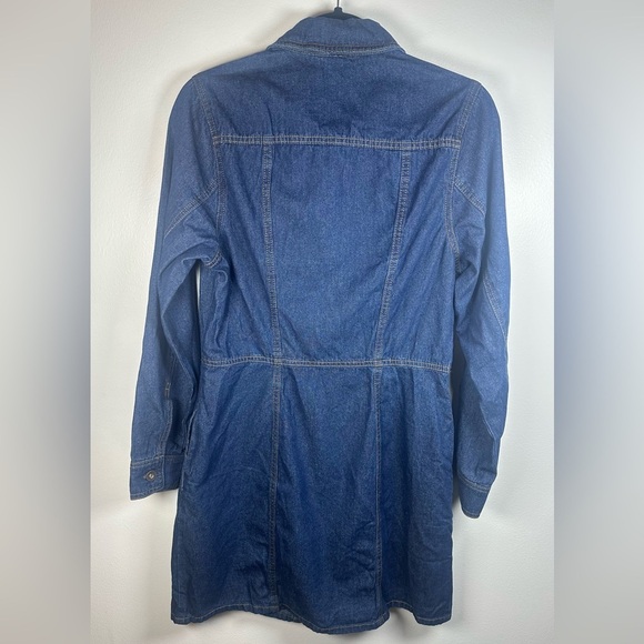 Frye Blue Denim Western Mini Dress size small - Picture 2 of 8